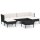 vidaXL 7-tlg. Garten-Lounge-Set mit Auflagen Poly Rattan Schwarz