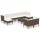 vidaXL 10-tlg. Garten-Lounge-Set mit Auflagen Poly Rattan Braun