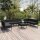 vidaXL 11-tlg. Garten-Lounge-Set mit Auflagen Poly Rattan Schwarz