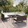 vidaXL 12-tlg. Garten-Lounge-Set mit Auflagen Poly Rattan Braun