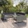 vidaXL 12-tlg. Garten-Lounge-Set mit Auflagen Poly Rattan Grau