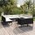 vidaXL 12-tlg. Garten-Lounge-Set mit Auflagen Poly Rattan Schwarz