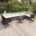 vidaXL 11-tlg. Garten-Lounge-Set mit Auflagen Poly Rattan Braun