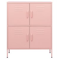 vidaXL Lagerschrank Rosa 80x35x101,5 cm Stahl