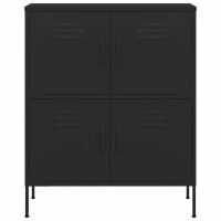 vidaXL Lagerschrank Schwarz 80x35x101,5 cm Stahl