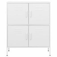 vidaXL Lagerschrank Wei&szlig; 80x35x101,5 cm Stahl