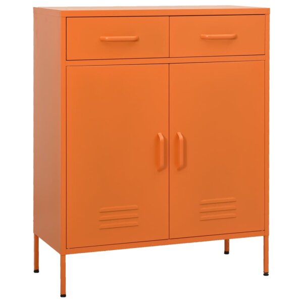 vidaXL Lagerschrank Orange 80x35x101,5 cm Stahl