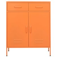 vidaXL Lagerschrank Orange 80x35x101,5 cm Stahl