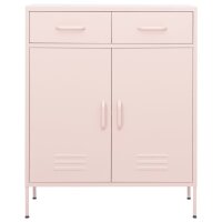 vidaXL Lagerschrank Rosa 80x35x101,5 cm Stahl