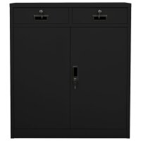 vidaXL B&uuml;roschrank Schwarz 90x40x102 cm Stahl