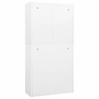 vidaXL Büroschrank Weiß 90x40x180 cm Stahl