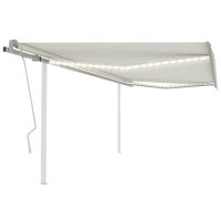 vidaXL Gelenkarmmarkise Einziehbar mit LED 4,5x3,5 m...