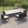 vidaXL 9-tlg. Garten-Lounge-Set mit Auflagen Poly Rattan Schwarz