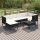 vidaXL 7-tlg. Garten-Lounge-Set mit Auflagen Poly Rattan Schwarz