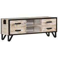 vidaXL TV-Schrank 110x30x41 cm Massivholz Akazie