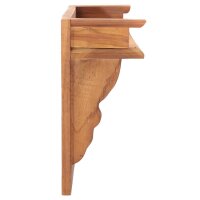 vidaXL Wandgarderobe 80x16,5x35 cm Massivholz Teak