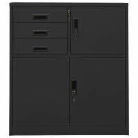 vidaXL B&uuml;roschrank Anthrazit 90x40x102 cm Stahl