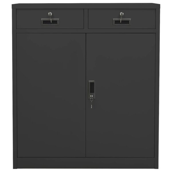 vidaXL B&uuml;roschrank Anthrazit 90x40x102 cm Stahl