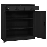 vidaXL Büroschrank Anthrazit 90x40x102 cm Stahl