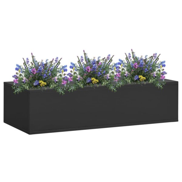 vidaXL B&uuml;ro-Blumenkasten Anthrazit 90x40x23 cm Stahl