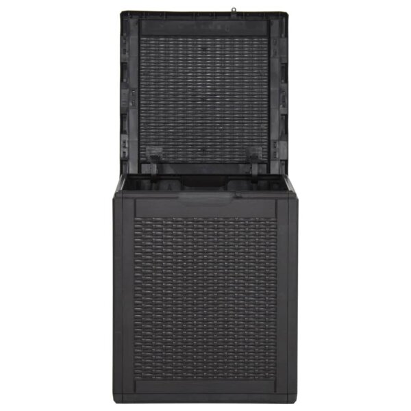 vidaXL Garten-Aufbewahrungsbox 90 L Schwarz PP Rattan