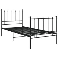 vidaXL Bett Schwarz Metall 100x200 cm