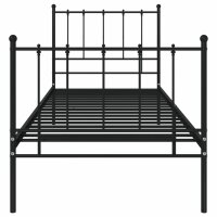 vidaXL Bett Schwarz Metall 100x200 cm