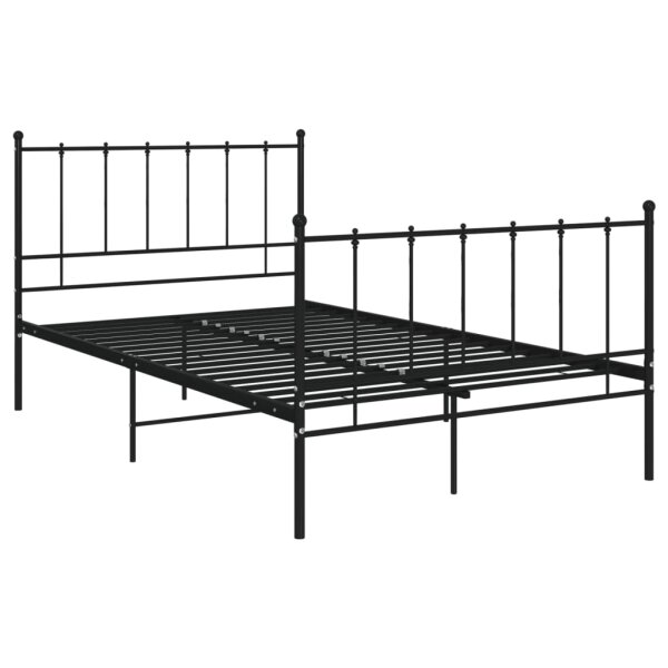 vidaXL Bett Schwarz Metall 120x200 cm