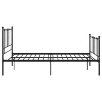 vidaXL Bett Schwarz Metall 120x200 cm