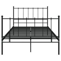 vidaXL Bett Schwarz Metall 120x200 cm