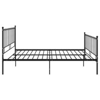 vidaXL Bett Schwarz Metall 140x200 cm