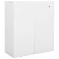 vidaXL Büroschrank Weiß 90x40x102 cm Stahl