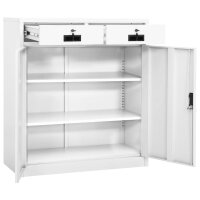 vidaXL B&uuml;roschrank Wei&szlig; 90x40x102 cm Stahl