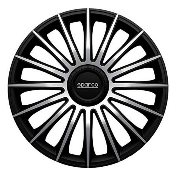 Radkappe Sparco Torino CS5 Schwarz Silberfarben 15&quot; (4 uds)