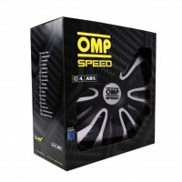 Radkappe OMP Magnum Speed Schwarz Silberfarben 13&quot; (4 uds)