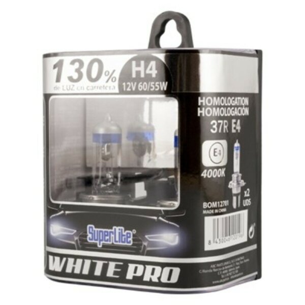 Autogl&uuml;hbirne Superlite White Pro H4 12V 55/60W 4000K 37R/E4