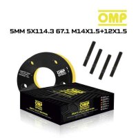 Set Distanzst&uuml;cke OMP 5x114,3 67,1 M14 x 1,50 + M12 x 1,50 5 mm