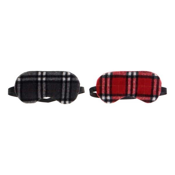 Augenmaske DKD Home Decor Schwarz Rot (2 pcs) (18 x 9 x 0.5 cm)