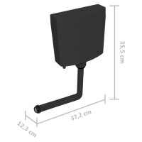 vidaXL Sp&uuml;lkasten Wasserzulauf Unten 3/6 L Schwarz