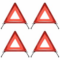 vidaXL Verkehrswarndreiecke 4 Stk. Rot 56,5x36,5x44,5cm