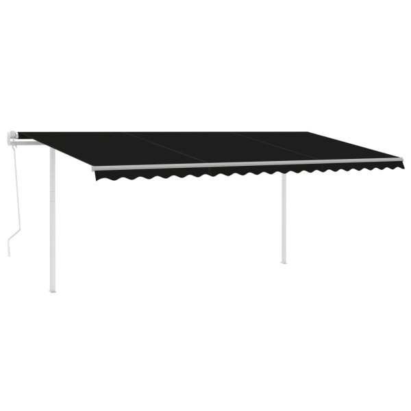 vidaXL Automatische Markise mit LED & Windsensor 5x3 m Anthrazit