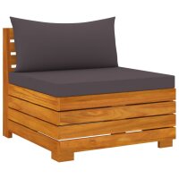 vidaXL 4-tlg. Garten-Lounge-Set mit Kissen Massivholz Akazie