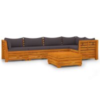 vidaXL 6-tlg. Garten-Lounge-Set mit Kissen Massivholz Akazie