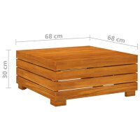 vidaXL 3-tlg. Garten-Lounge-Set mit Kissen Massivholz Akazie