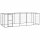 vidaXL Outdoor-Hundezwinger mit Überdachung Stahl 12,1 m²