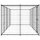 vidaXL Outdoor-Hundezwinger mit Überdachung Stahl 12,1 m²
