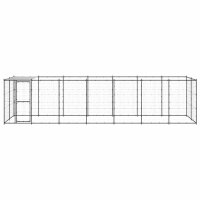 vidaXL Outdoor-Hundezwinger mit Überdachung Stahl...