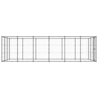 vidaXL Outdoor-Hundezwinger Stahl 21,78 m²