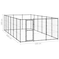 vidaXL Outdoor-Hundezwinger Stahl 21,78 m²
