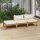 vidaXL 3-tlg. Garten-Lounge-Set mit Creme Kissen Massivholz Akazie